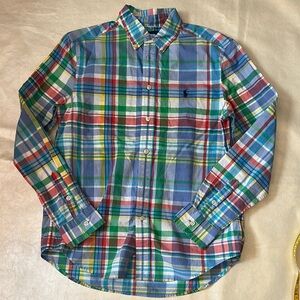 Ralph Lauren Blue and Red Casual Button Down Shirt